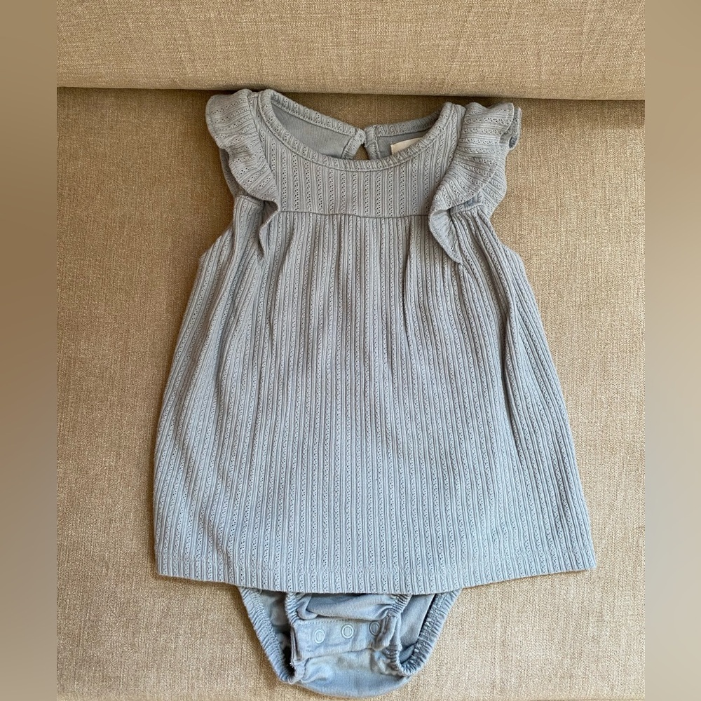 Little Planet Baby Girls Organic Cotton Pointelle Bodysuit Dress